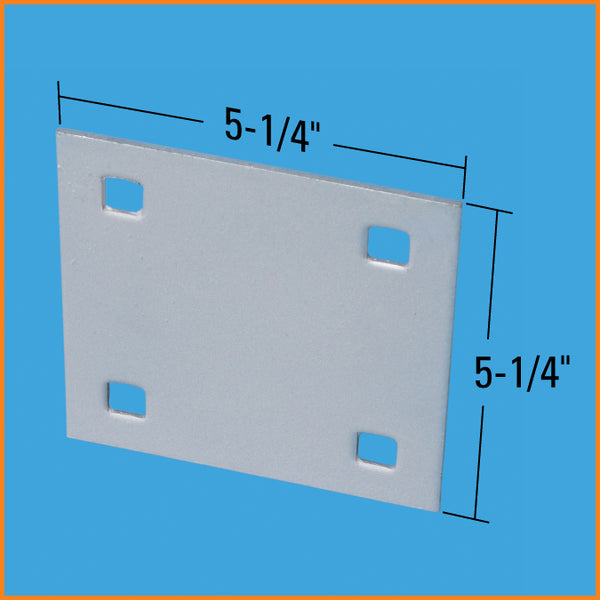 Dock Edge Backer Plate, 7/16" Punch, Galvanized 87-122-F